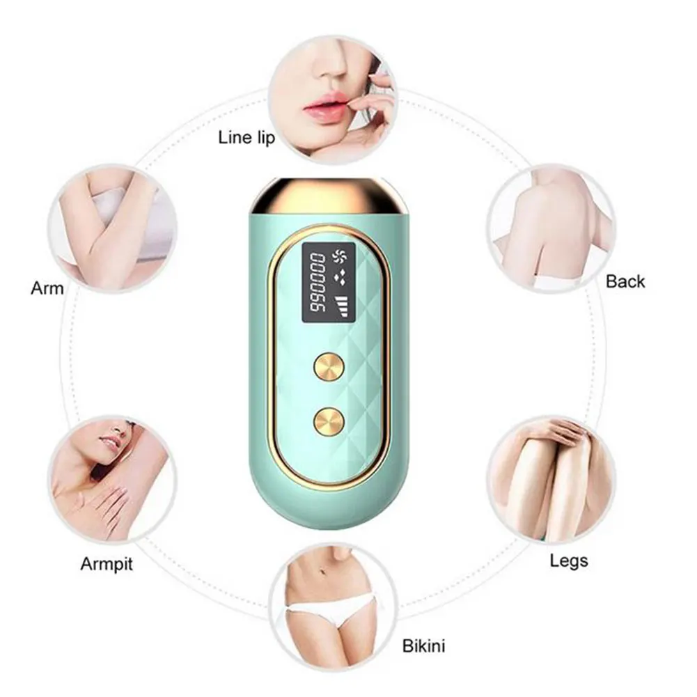 LCD Permanen 990000 Berkedip Baru Laser Epilator IPL Photoepilator Laser Penghilang Rambut Depiladora Cukur Elektrik Tanpa Rasa Sakit