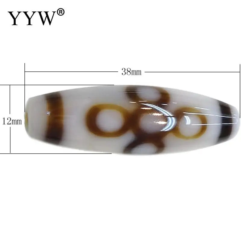 

Natural Tibetan Agates Onyx Dzi Beads Jewelry Making Beads Bulk Womens Oval A Grades Lighting Five-Eyed Beads Two Tone