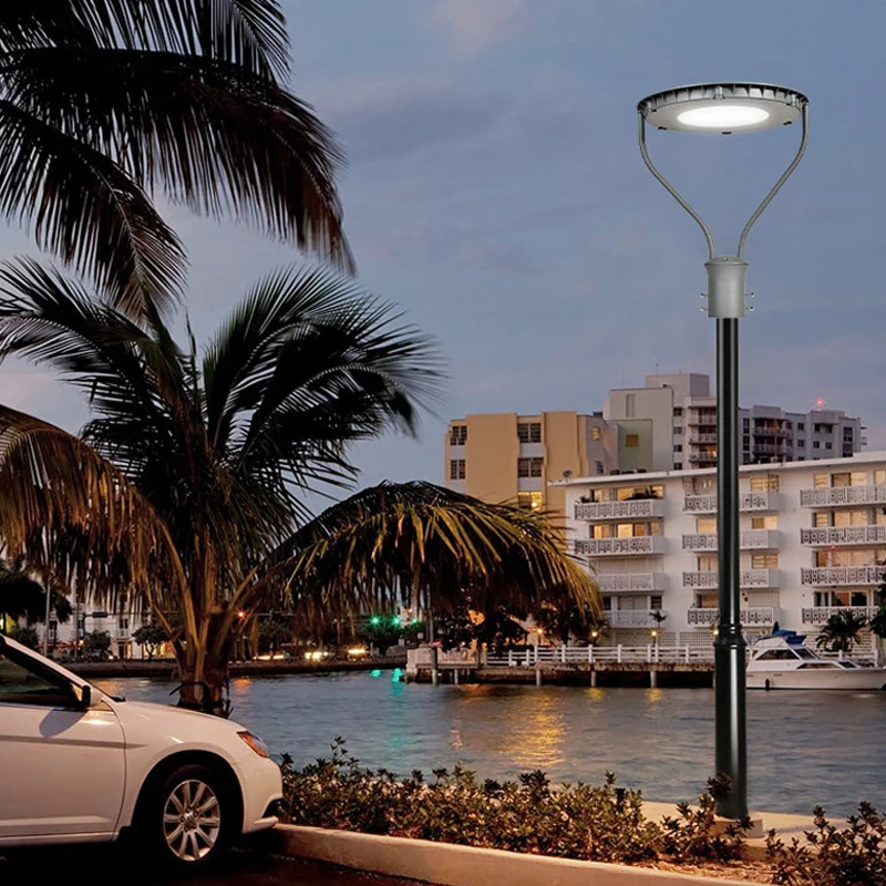 Imagem -02 - Impermeável Led Garden Street Light Villa Brilhante Quintal Parque Lâmpada de Paisagem Cinza Iluminação ao ar Livre sem Pólo Alto 100w 150w