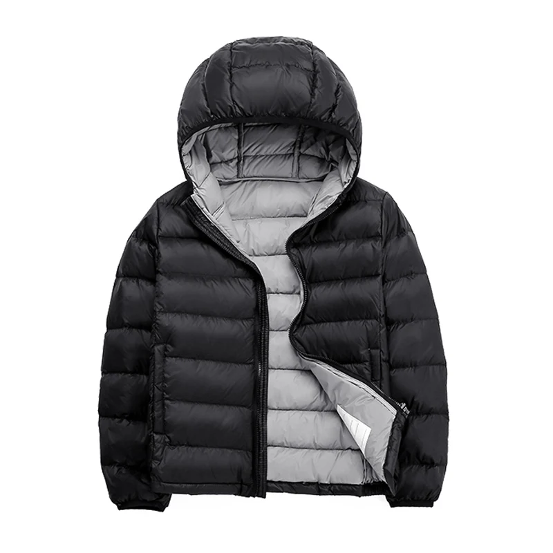 0-10℃ 2-14 Years Autumn Winter Light Weight Children\'s Hooded Down Jackets Kids Clothing Boys Girls Windproof Duck Down Coats