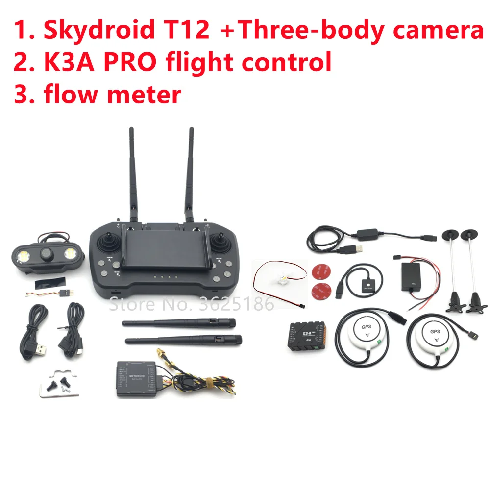 Original Skydroid T12 Remote Control Three-body Two Axis Camera with JIYI K++ V2  K3A PRO Flight Control for Agricultural Drone