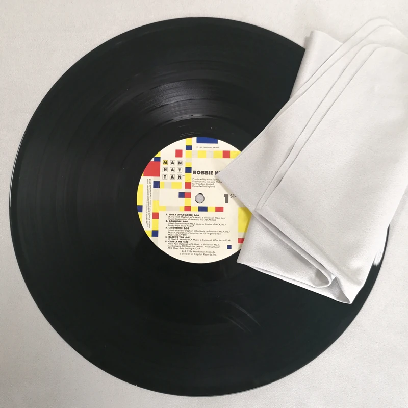 2PCS Large Cleaning Cloth Absorbent Soft Cloth for LP Vinyl Record Cleaning Tool