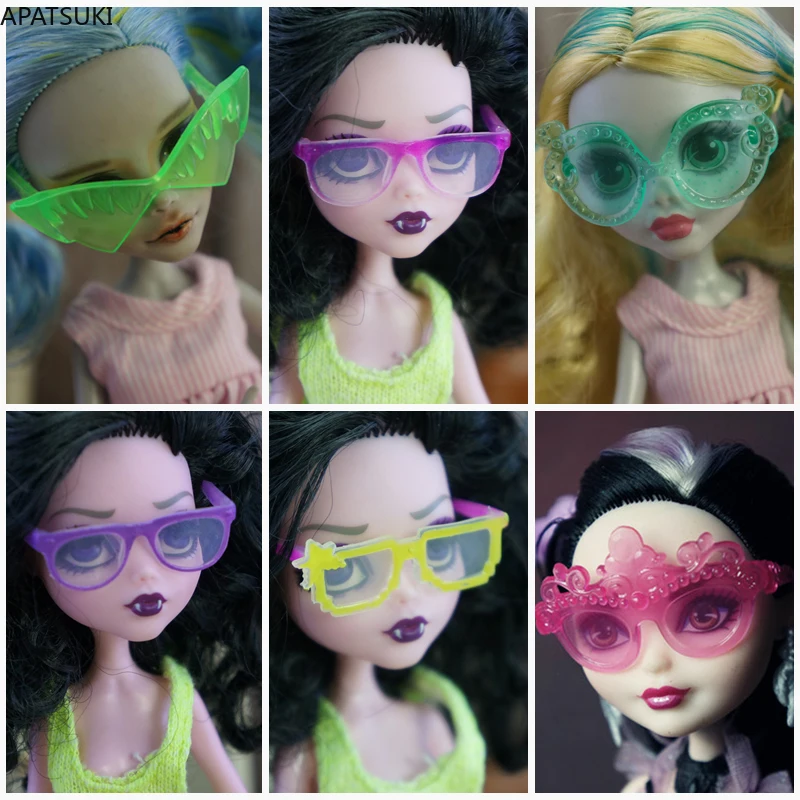 Colorful Plastic Glasses For Monster High Doll Sunglasses Eyeglasses For MH Dolls Ever After High Dollhouse Accessories 1/6