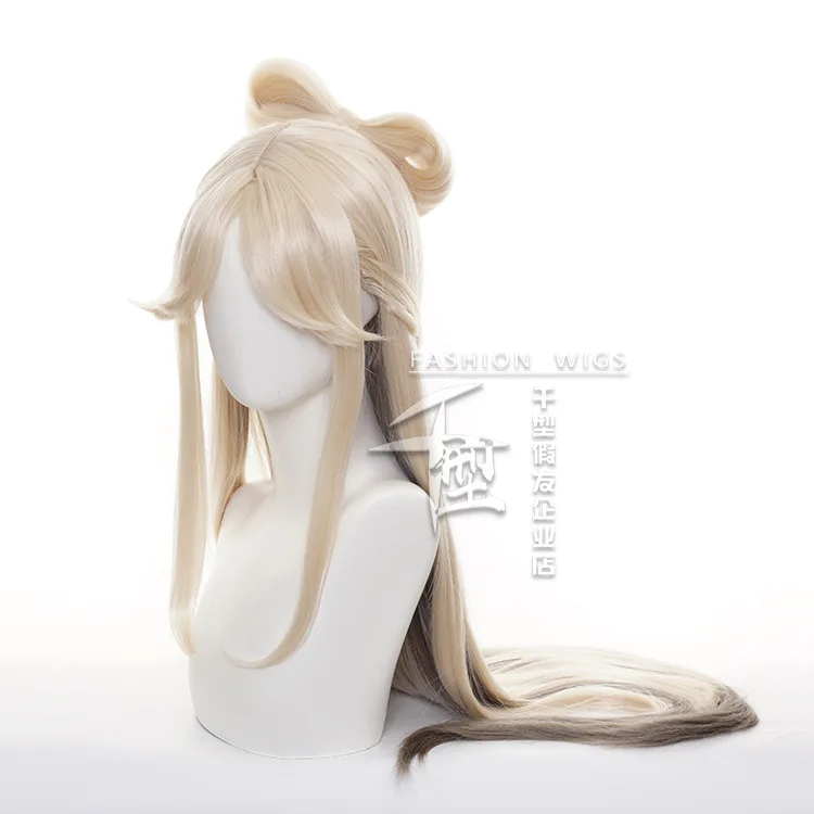 2021New Genshin Impact Game Ningguang Cosplay Halloween Wig Hair Costumes Headwear Accessories Hairpin  Wig Cap Anime NingGuang