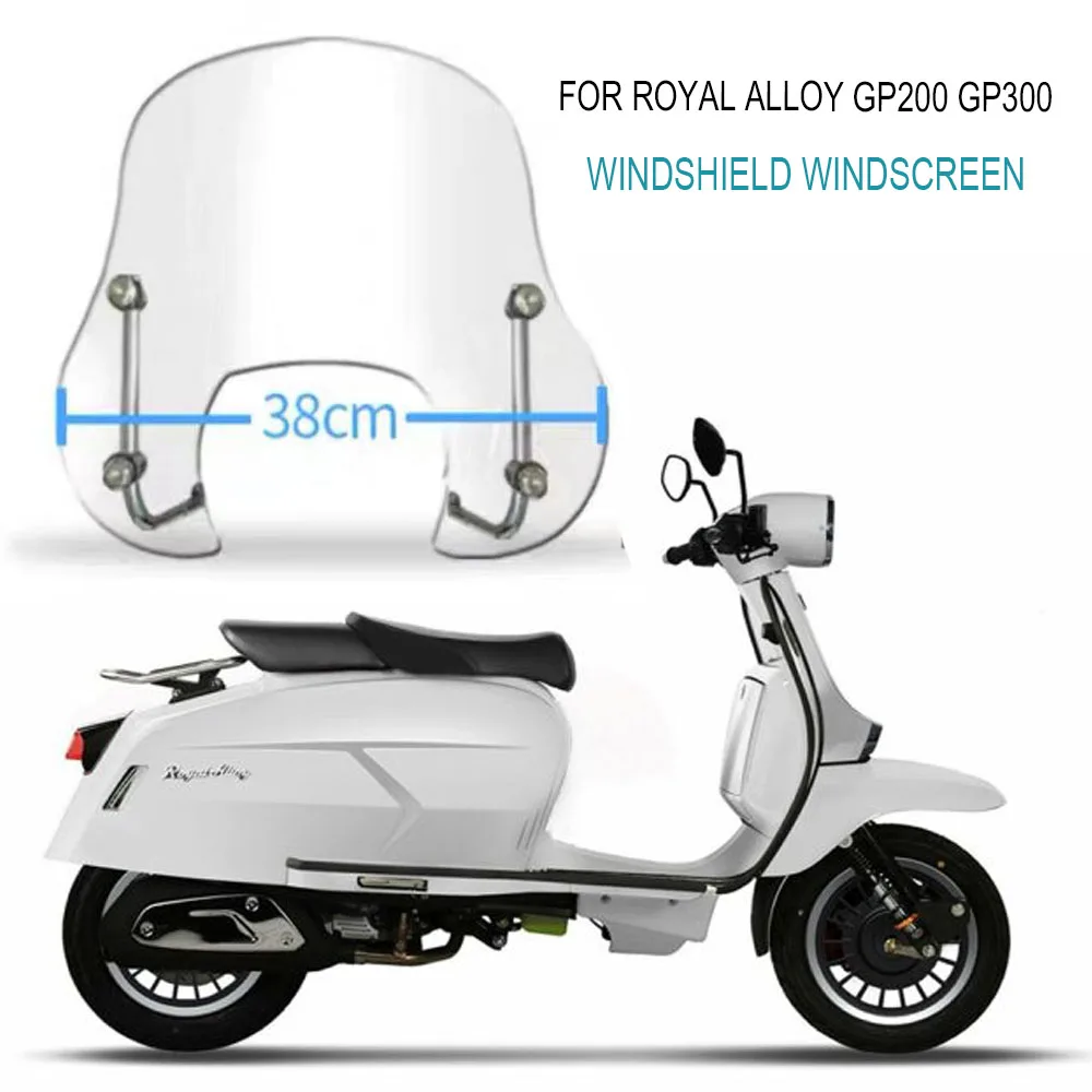 Motorcycle Accessories Windshield Windscreen Wind Shield Deflector For Royal Alloy RA GP200 GP300