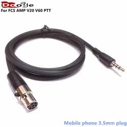 DulMédiateur set V20 V60 PTT Connecte l'adaptateur de câble, connecteur KN6 standard, prise de téléphone portable, FCS Medals, 3.5mm, 3.5mm