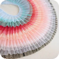 10CM Wide Modern Embroidery Flower Tulle Lace Fabric Trim Ribbon DIY Sewing Lace Applique Collar Tassel Wedding Decoration