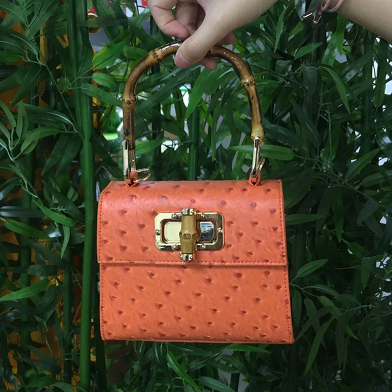 Riyadh on Sales Bamboo Handbag Women Summer PU Crocodile Leather Small Shoulder Bag Fashion Leather Tote Hand Bags