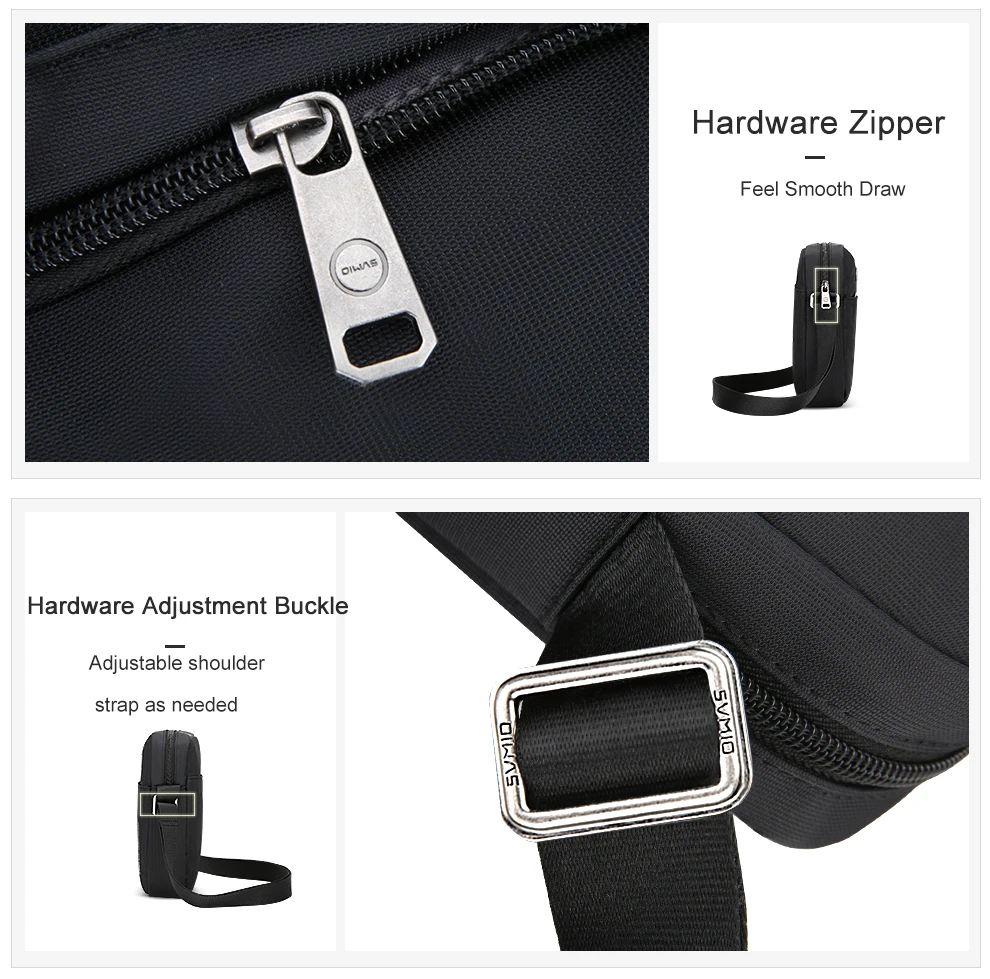 Oiwas hochwertige wasserdichte Herren Umhängetasche Mini Business Umhängetaschen reisen Messenger Sling Pack lässige Handtaschen – Detail 10