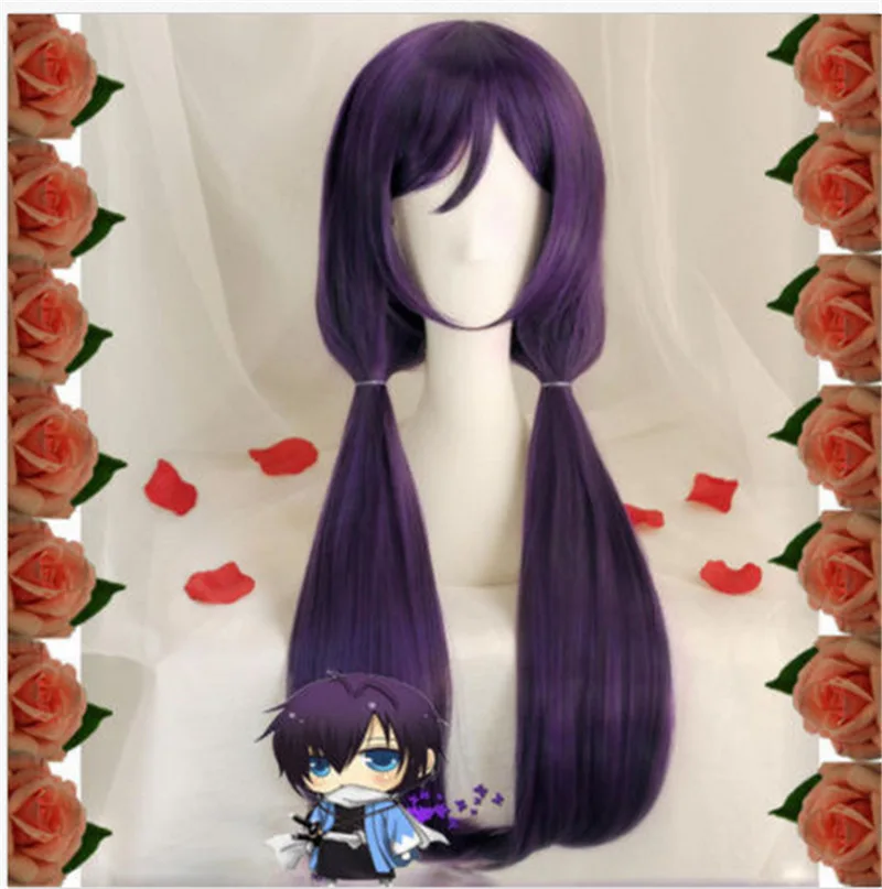 High Quality Anime LoveLive! Love Live Nozomi Tojo Wigs Halloween Synthetic Hair Long Purple Cosplay Costume Wig +Pink Hairbands