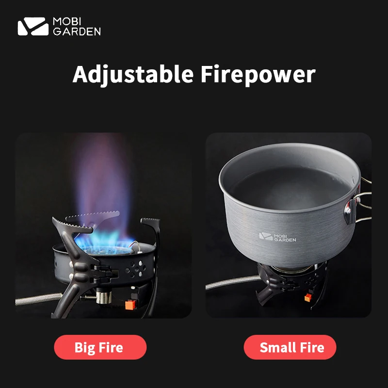 MOBI GARDEN 316g Ultralight Stove Head Split Type MINI Foldable Windproof Picnic Gas Tank Furnace Head Lighter Outdoor Portable