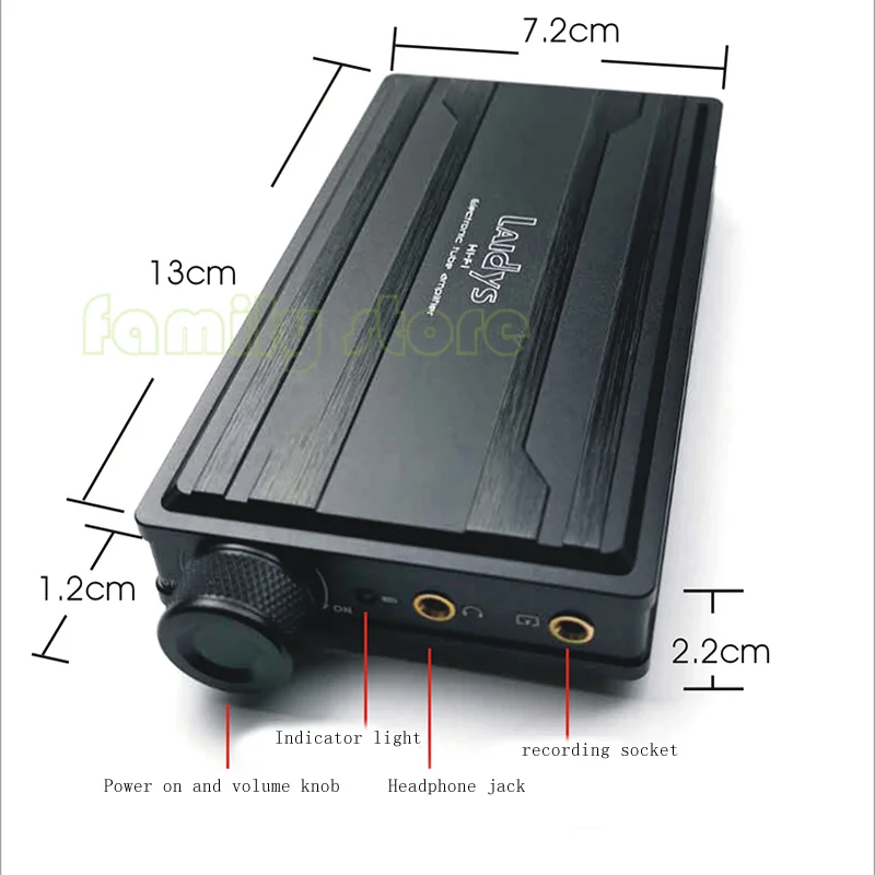 ji Fashion CNC technology  LAIDYS HIFI fever headphone amplifier, portable bile amp, tube amp, impedance: 0.5Ω, 10HZ-60KHZ-0.5DB