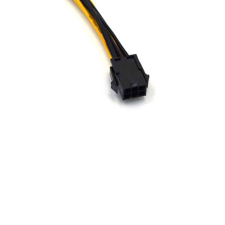 6Pin أنثى إلى ثنائي 6Pin ذكر PCI-E السلطة contte 6 دبوس إلى 2X6 دبوس 20AWG اللوحة الطاقة كابل إمداد الطاقة Y-الفاصل محول 20 سنتيمتر
