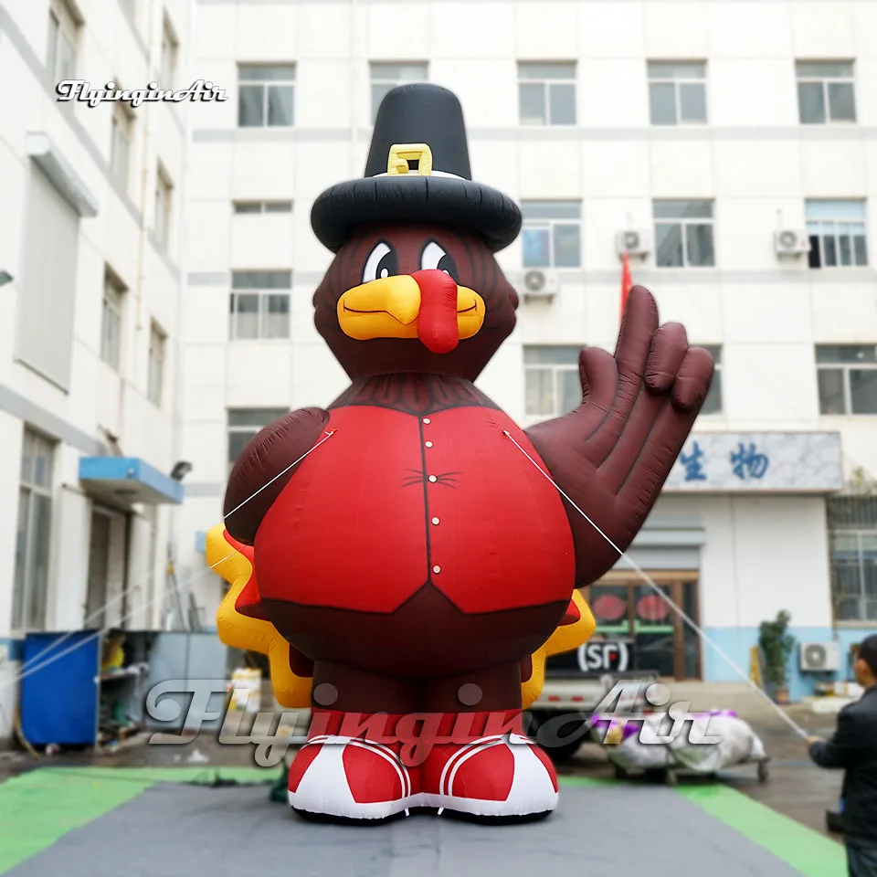 

Outdoor Thanksgiving Day Decorations Personalized Cartoon Animal Mascot Inflatable Turkey Model For Event Show