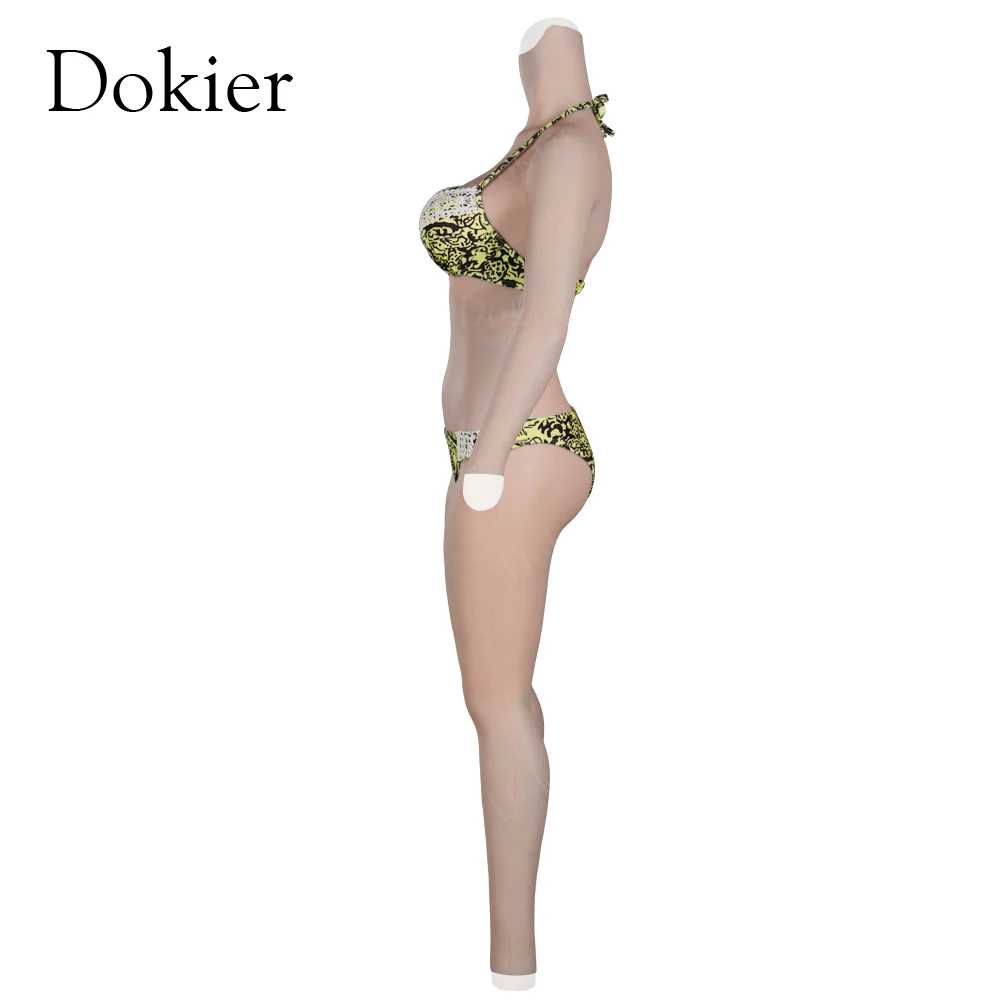 Dokier سيليكون ارتداءها المهبل السراويل وهمية الثدي كامل بدلة للجسم لسحب الملكة المتحولين جنسيا شيميل أشكال الثدي كروسدرسر