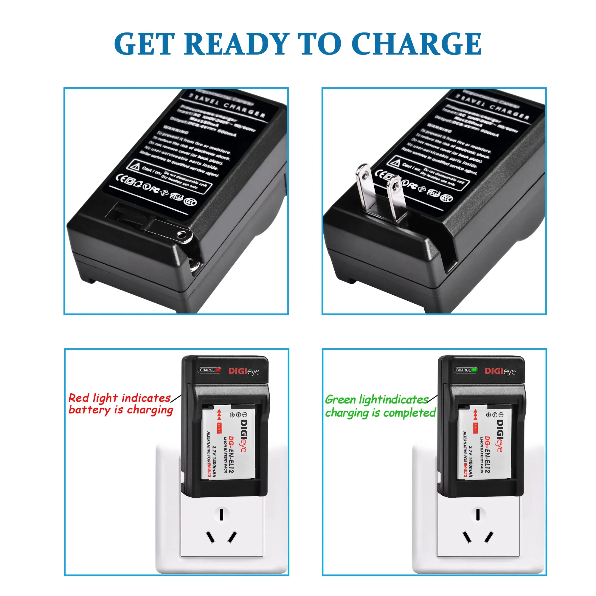 EN-EL12 ENEL12 Battery + Charger Kits for Nikon Coolpix A1000 B600 W300 A900 AW100 AW110 S6300 S8100 S8200 S9300 S9400 P310
