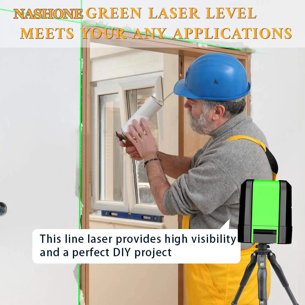 Nashone Laser level And Laser Distance Meter professional,Niveau Nivel Laser 360 Autonivelante 3D 12 Linhas Horizontal Vertical