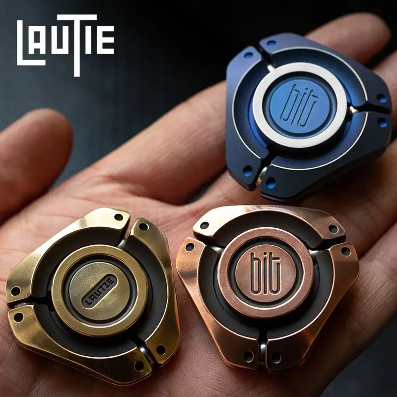 Original LAUTIE BIT-03 Fingertip Gyro Zirconium&304 Steel Portable Personality Bearing Rotating Adult Decompression EDC