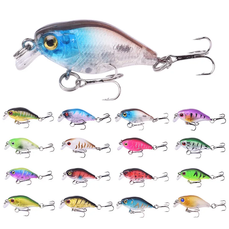 1Pcs Crankbait Minnow Fishing Lure 45mm 4g Wobblers Artificial Hard Bait Floating Sea Bass Lure Plastic Fish Fishing Tackle