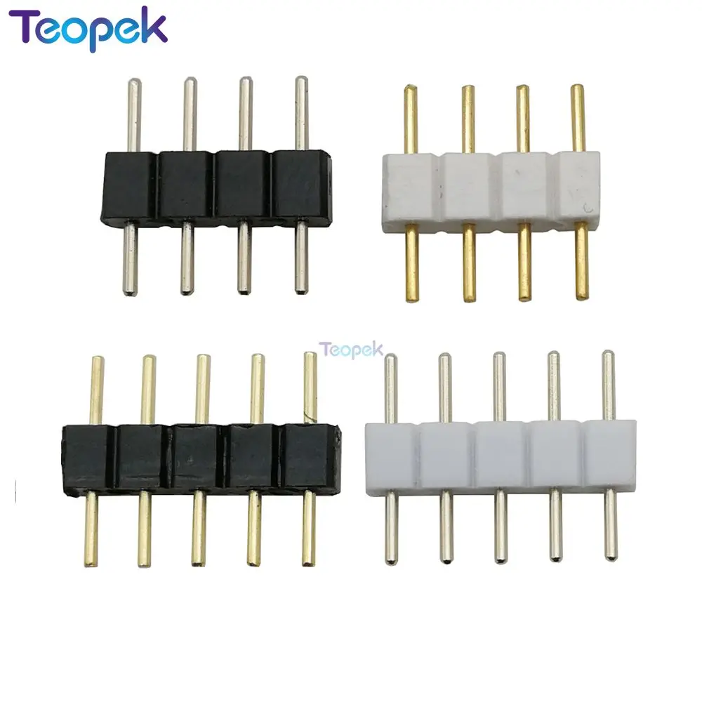 

20Pcs 4 Pin RGB / 5PIN RGBW 6Pin RGBCCT Male/Female Pin Needle Connector Adapter ForRGB RGBW LED Strip Light Led Accessories