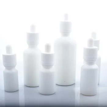 100ml 50ml 30ml 20ml 15ml 10ml 5ml beyaz cam uçucu yağ damlalık şişesi uçucu damla şişeler kozmetik kapları
