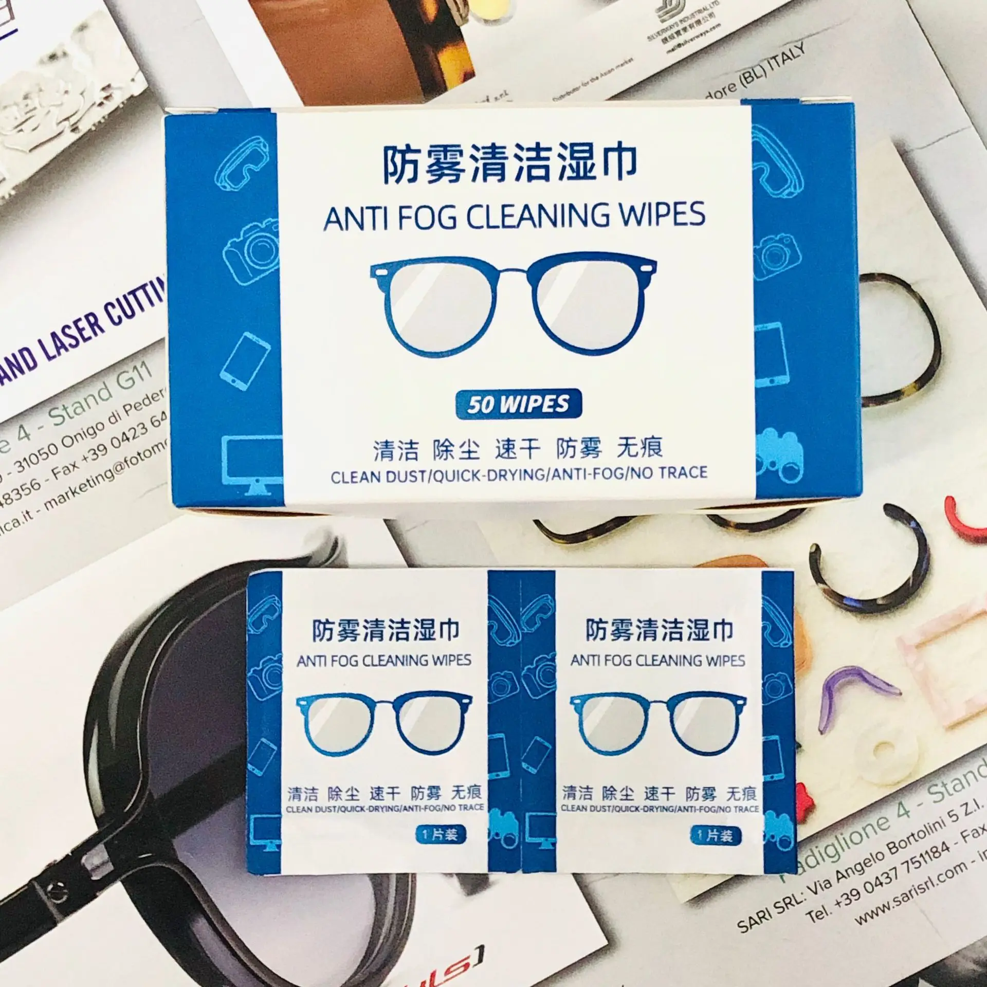 Fogproof Cleaning Wipes Tissue Paper Wipe Pad Cloth For Eyeglasses Mirrors Lens Goggles Last 24 Hours Swap Antiseptic Skin Clean