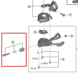 Shimano  MTB Shift Lever Cable Adjusting Bolt Unit Y03K98030 Y06N98040 Y6PZ98070