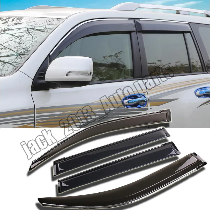 

For Toyota prado 2010-2019 Window Door Visor Vent Sun Shade Rain Guard 4PCS