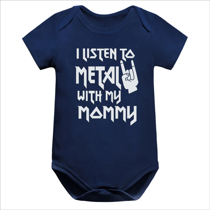 Music Mom Funny Print Bodysuits Thanksgiving Outfits for Girls Mommy Baby Girl Onesie Fashion Cotton Newborn Boy Clothes