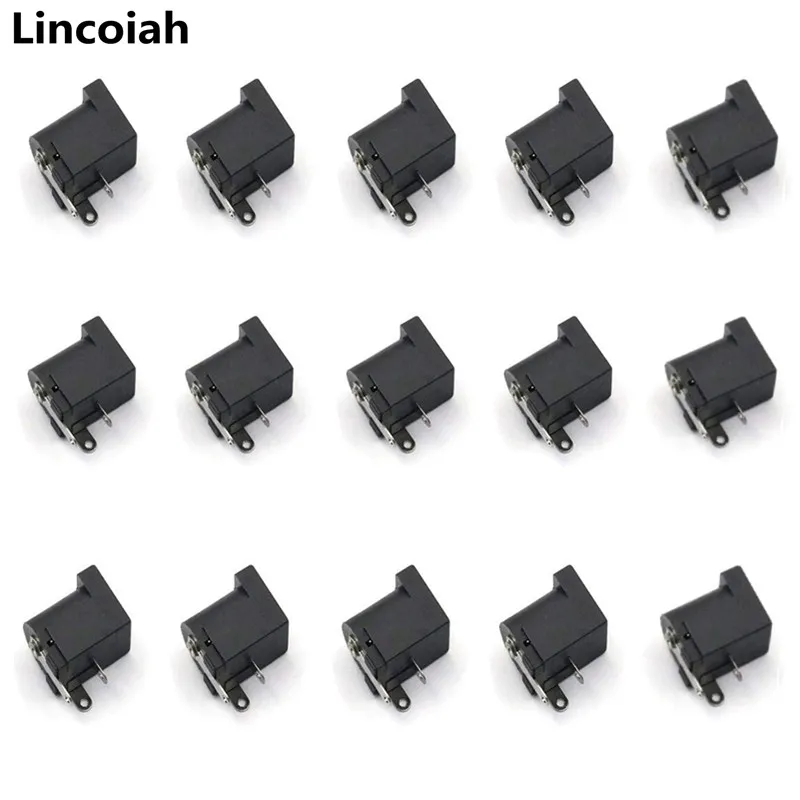 40 20 10 pcs 5.5x2.1mm DC-005 Black DC Power Jack Socket DC Connectors Supply Barrel-Type Right Angle PCB Mount Terminal