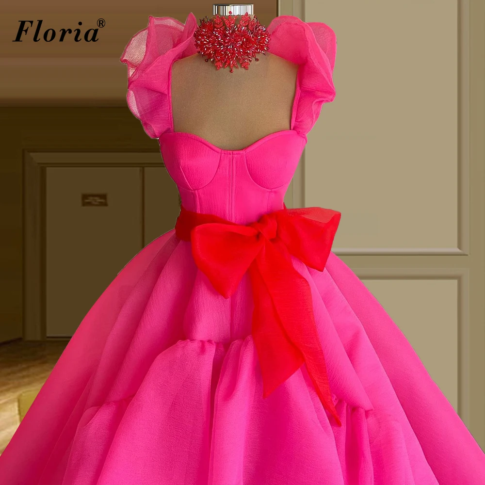 Fuchsia Celebrity Dresses For Women 2021 Sleeveless Red Carpet Runaway Dresses Film Opening Ceremony Gowns вечернее платье 2021