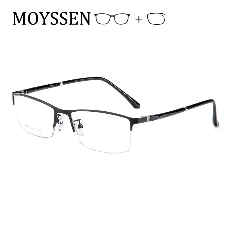 Business Men Formal Casual Metal Half Frame Customized Myopia Presbyopia Prescription Glasses Man Optical Eyeglasses Male -1 -2