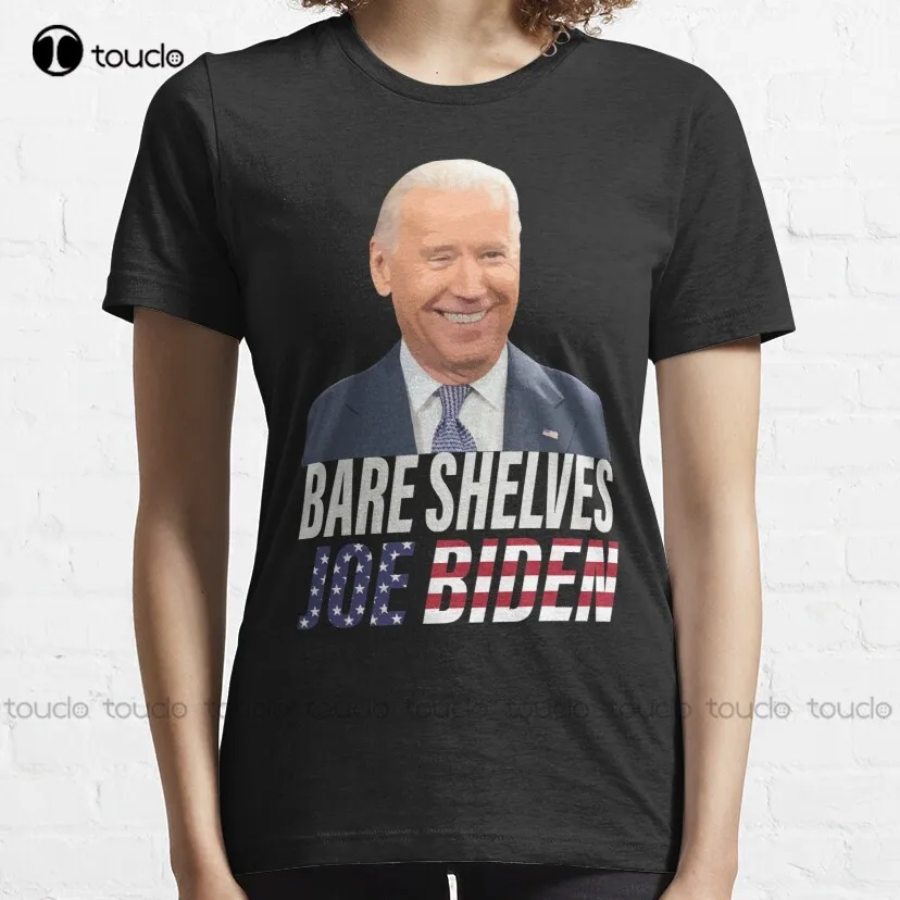 Bare Shelves Biden Classic T-Shirt White Tshirts For Mens Cotton Custom Aldult Teen Unisex Fashion Funny New Xs-5Xl New