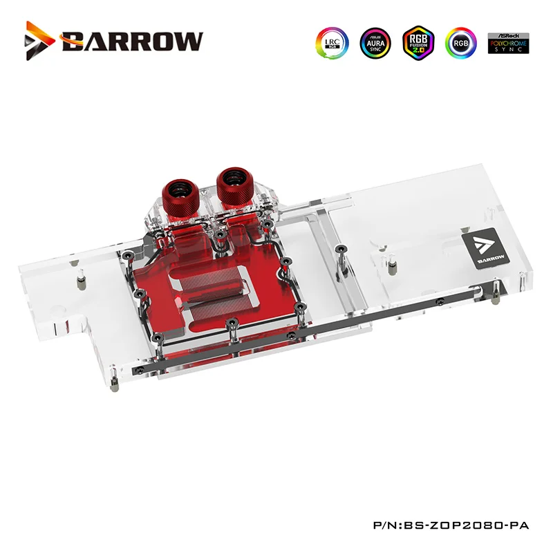 

Clearance,Barrow GPU Water Block Serve For ZOTAC RTX 2080/2070 8GD6 PLUS OC Video Card Full Cover ,5V ARGB Light,BS-ZOP2080-PA