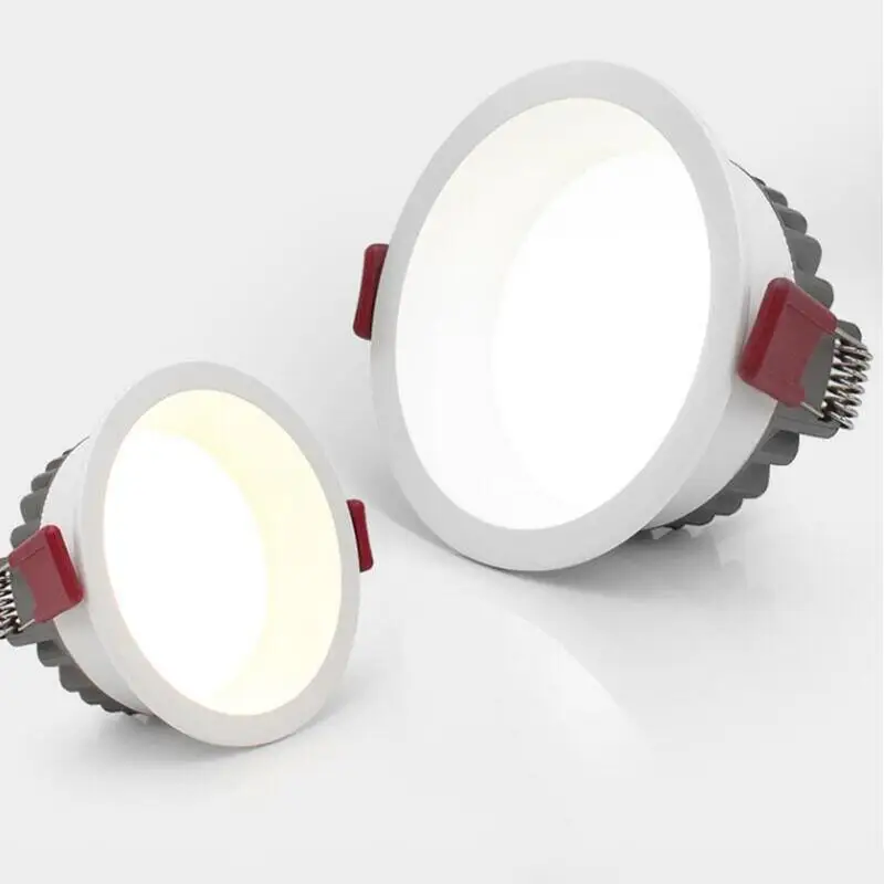 Dimmable Recessed Anti Glare LED Downlights 9W/12W/15W/18W LED Ceiling Spot Lights AC85~265V Background Lamps Indoor Lighting