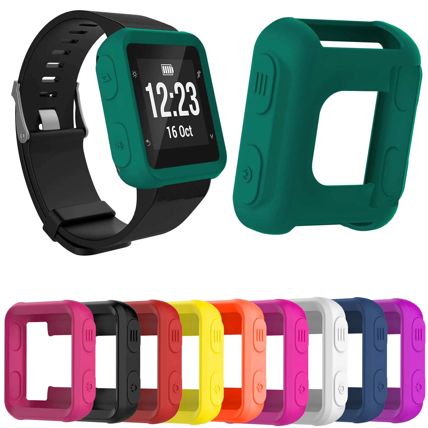 Étui de montre en Silicone coloré pour Garmin Forerunner 35, coque de protection souple en TPU pour approche S20