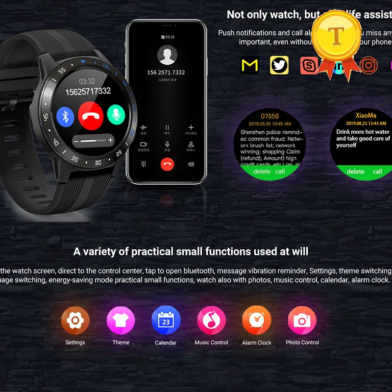 best selling outdoor SIM card Sports gps Smart Watch android ios watch with Barometer Compass bluetooth call phone watch fitness