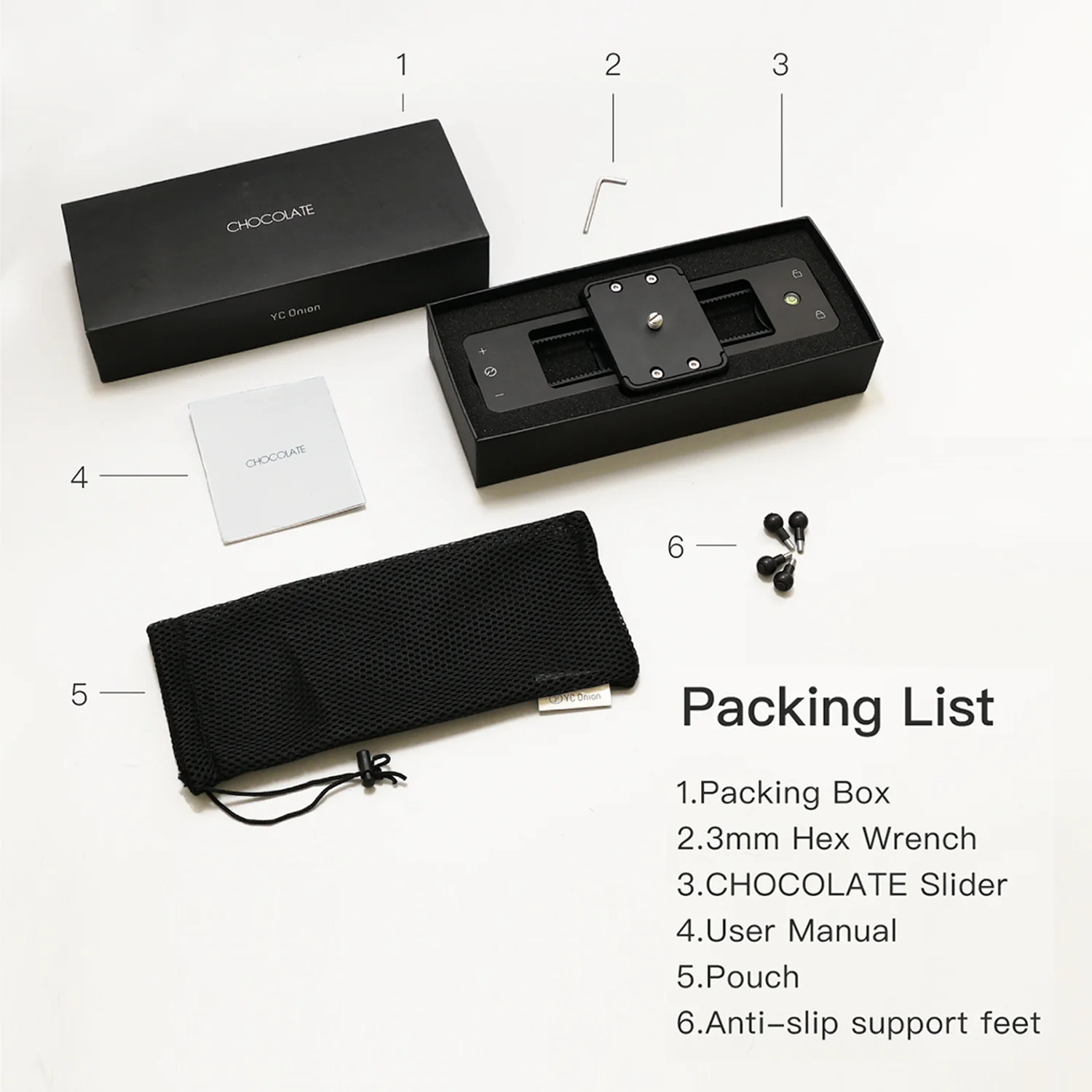 YC البصل الشوكولاته المنزلق للكاميرا DSLR الهاتف دليل صغير المحمولة المتزلجون استقرار للكاميرا 11in/28 سنتيمتر طول السفر