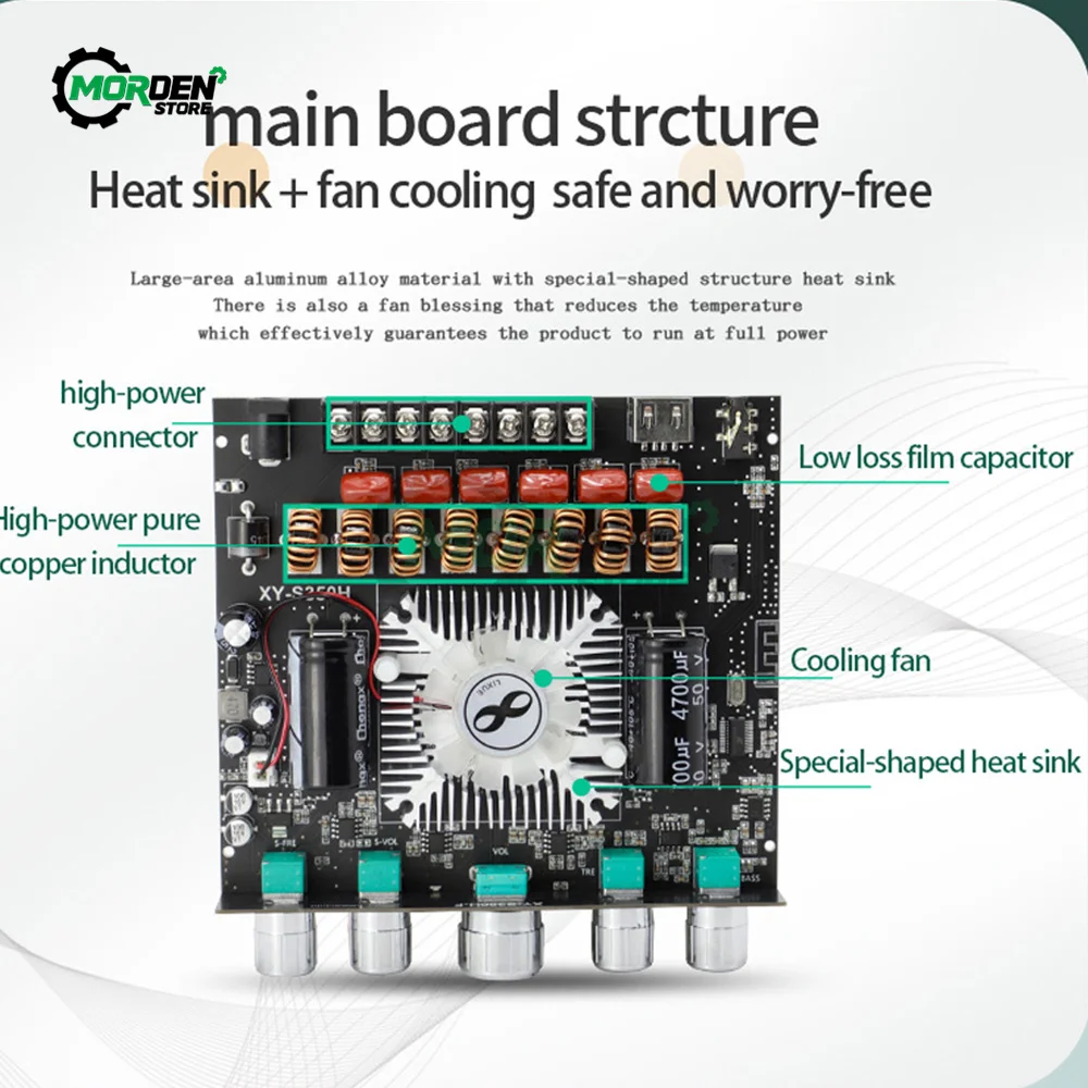 S350H 2.1 Channel Power Amplifier Board TPA3251 for Bluetooth-compatible Module High And Bass Subwoofer 220WX2+350W Tools Kit