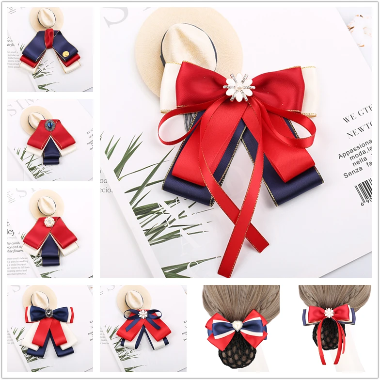 Fancy Fashion Bow Tie School Uniform  Fabric Bow Ties For Women Party Dress Shirt Neck Tie Fake Collar Kraagjes Dames Nep Kraag