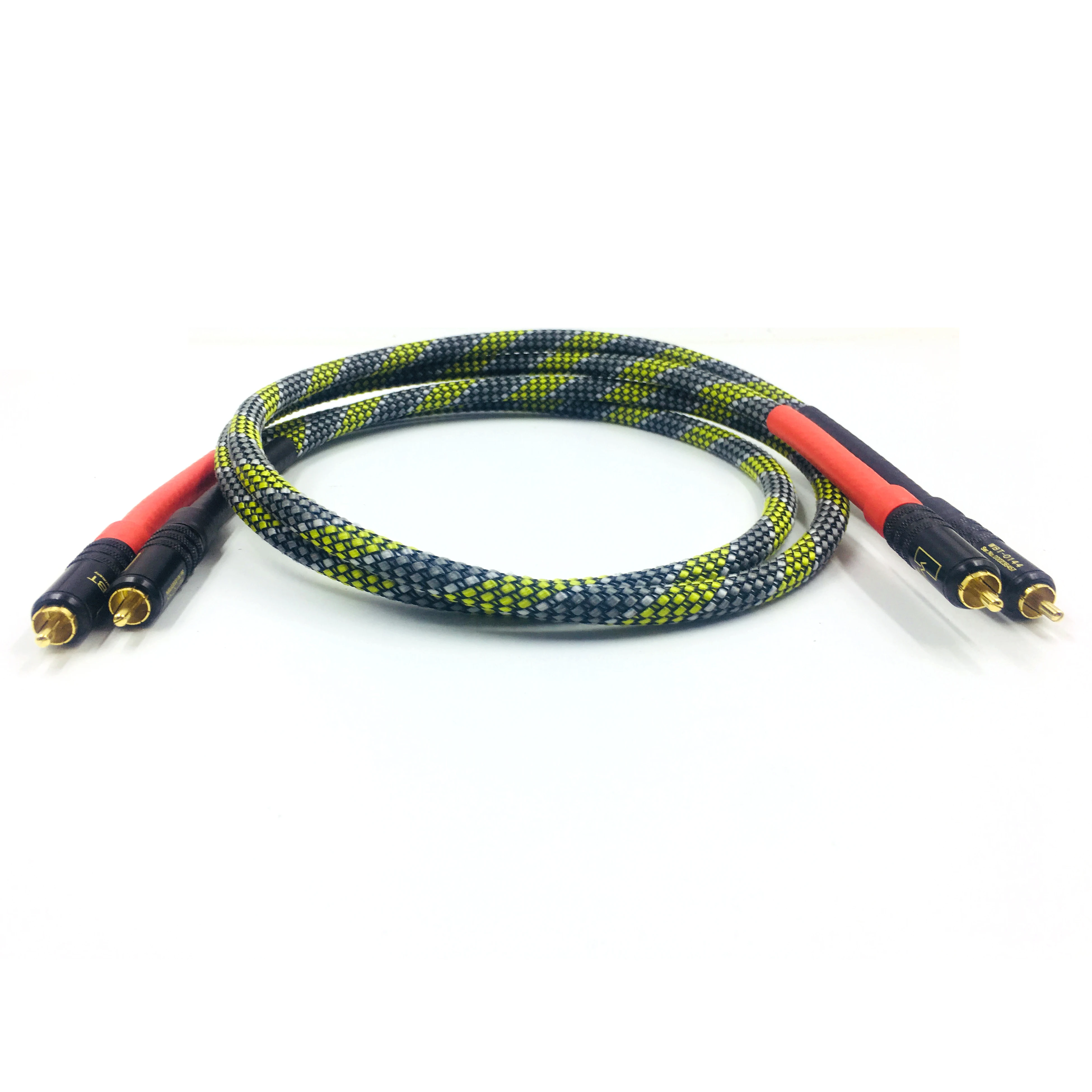 Hifi Stereo Pair RCA Cable 5N OCC Silver plated  Audio Cable AMP Signal Audiophile 2RCA Male to Male Audio Cable