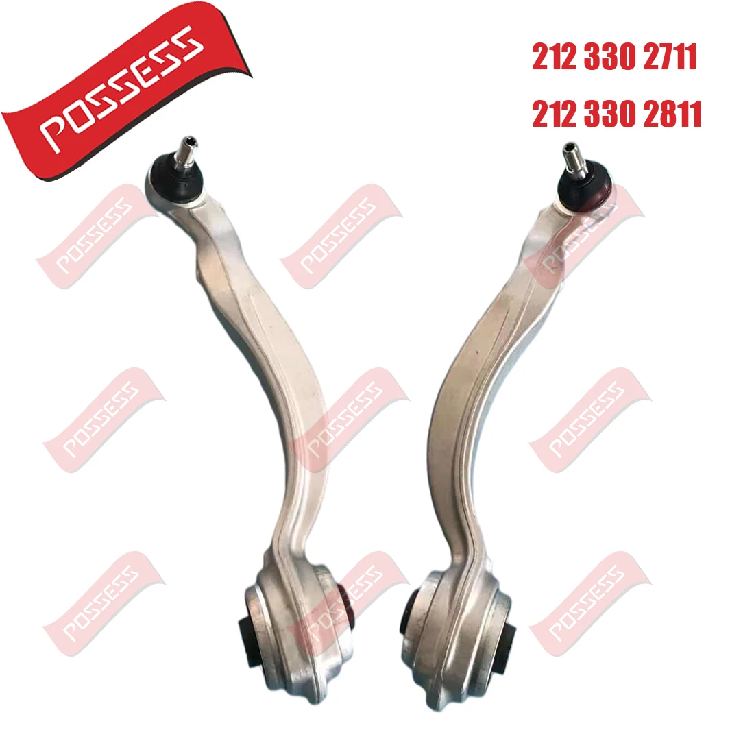 A Pair Front Lower Suspension Curved Control Arm For Mercedes Benz E-Class W212 S212 Two-Drive, OE 2123302711 2123302811