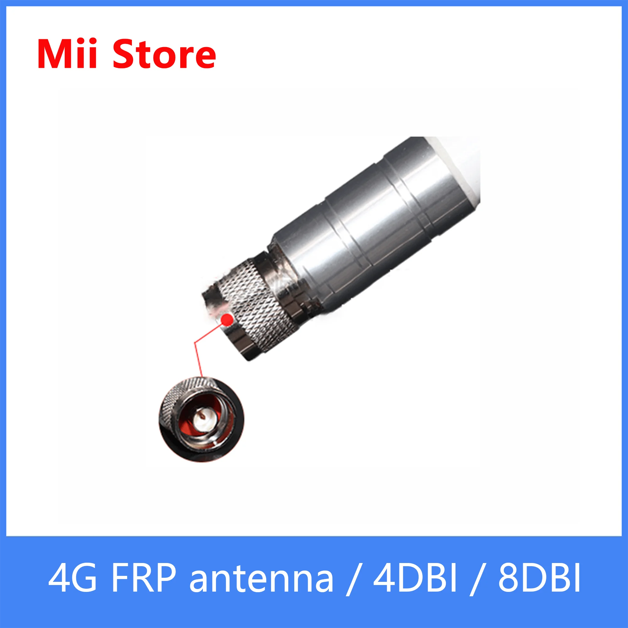 Base impermeable de antena de alta ganancia 4G FRP, estación de comunicación 700 a 2700, cabezal N omnidireccional, 433MhZ