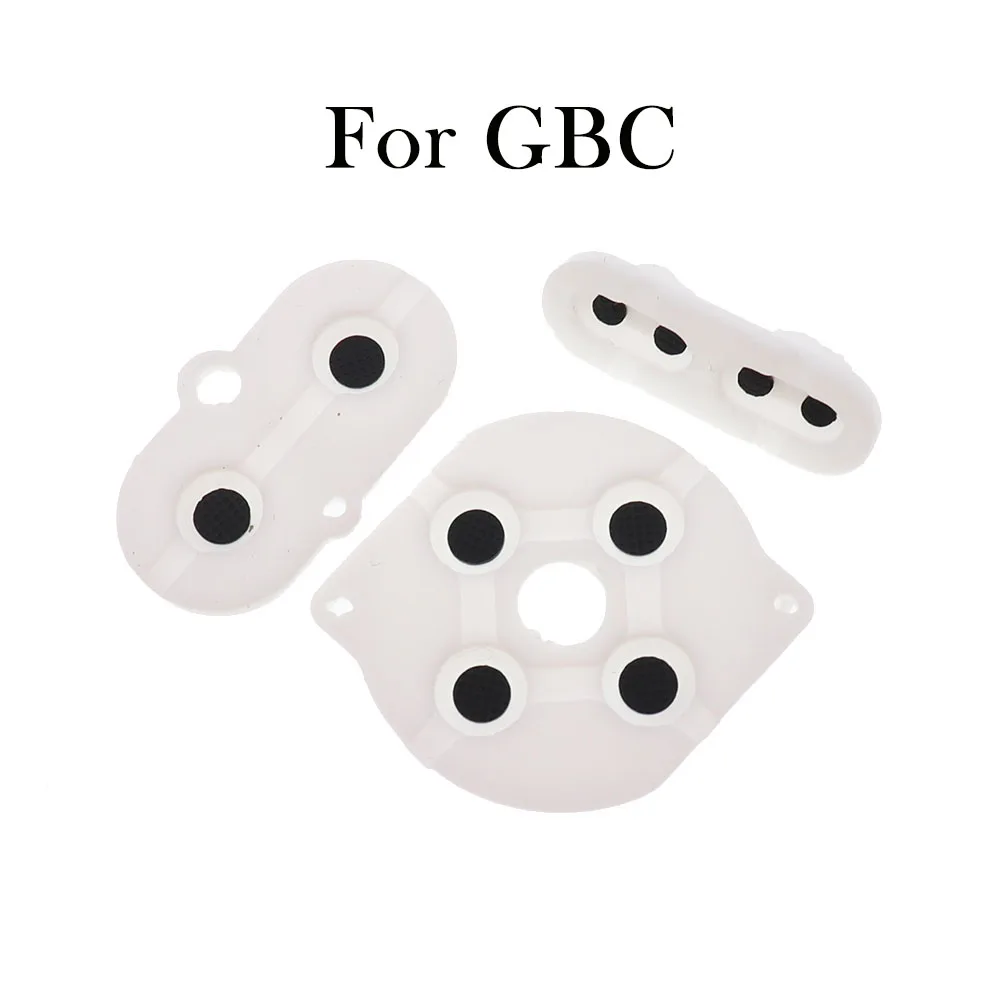 Botões condutores de borracha colorida, A B D-pad para Nintendo GameBoy, Color GBC, Silicone Start Select Keypad, 1 conjunto