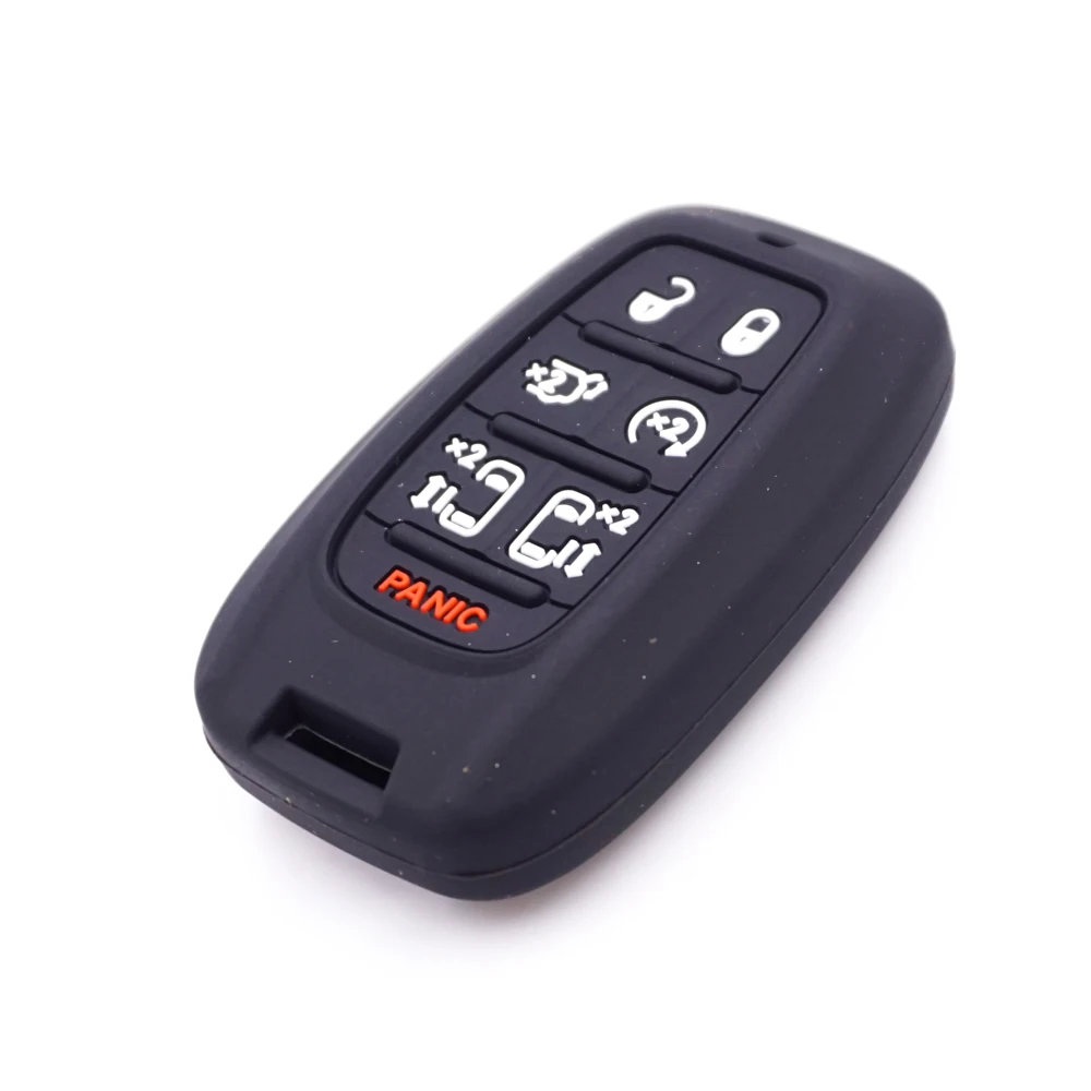 Cocolockey Car Key Cover Fit for CHRYSLER PACIFICA 2017 2018 2019 7Buttons Car Remote Key Silicone Rubber Key Case For Car