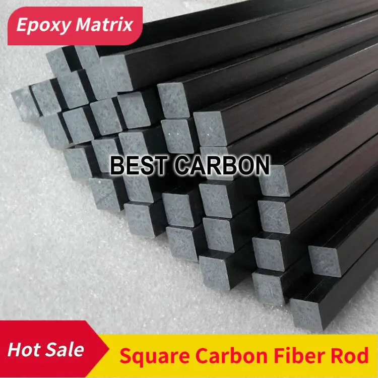 Free shipping 500mm length Pultruded Square Solid Carbon Fiber Rod ,CFR rods, Rigid rod, kite pole,building pole, CFK stab