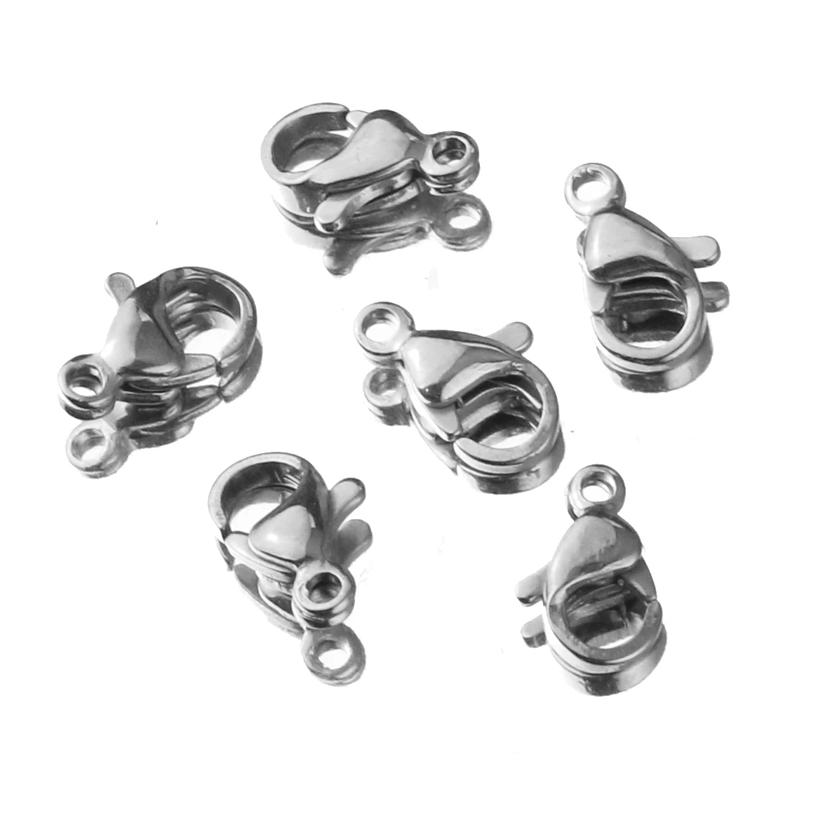 20pcs/lot Stainless Steel Rose Gold Lobster Clasp Hooks for Necklace Bracelet Chain DIY Fashion Jewelry Making Findings Supplies