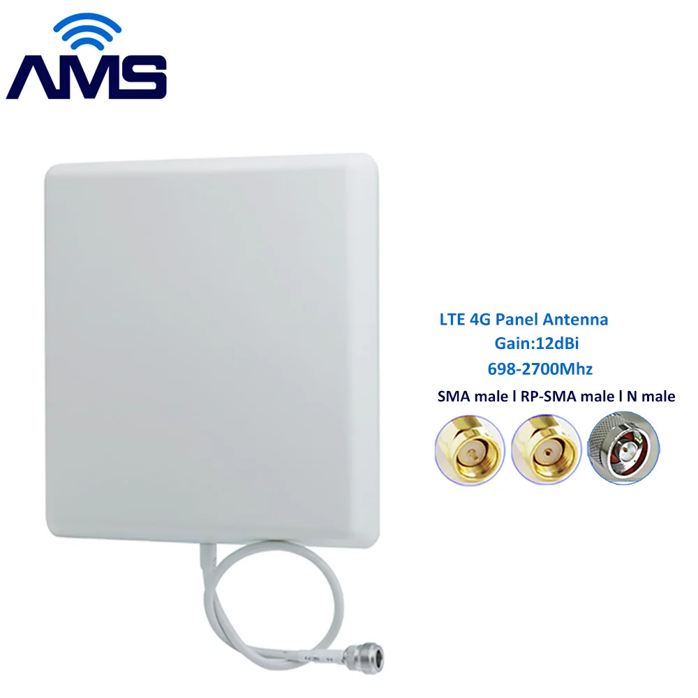 AMS mimo – antenne intérieure plate longue portée 2x2, routeur sans fil GSM lte wifi 4g, SMA/N Male Connect