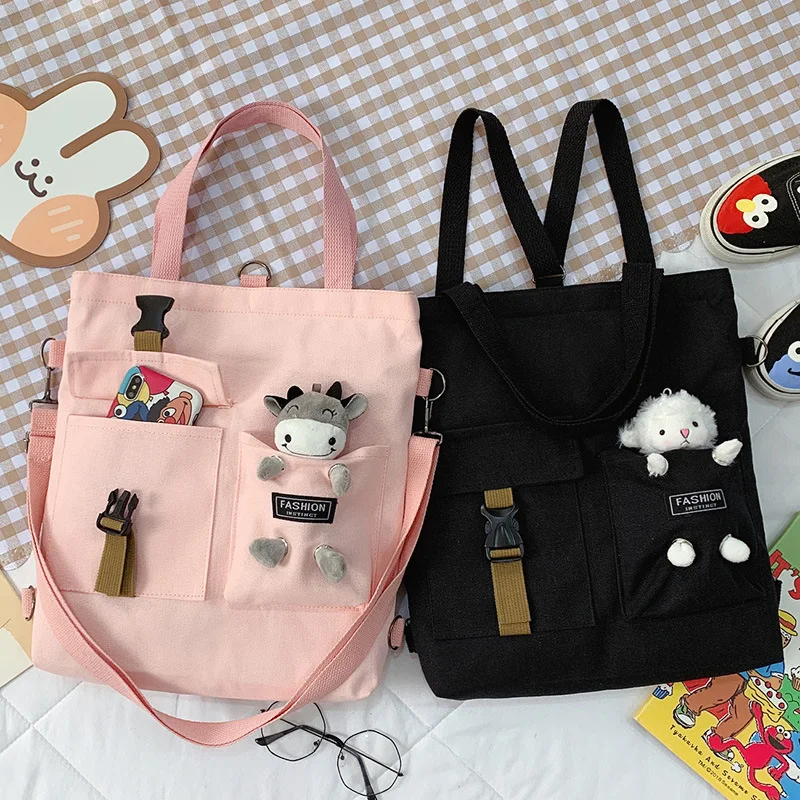 Kawaii Cartoon Tote Bag Canvas Handbag Shopping Bag Super Cool Handbags Shoulder Bags for Girl Book Bags Bolsa Feminina Mochila