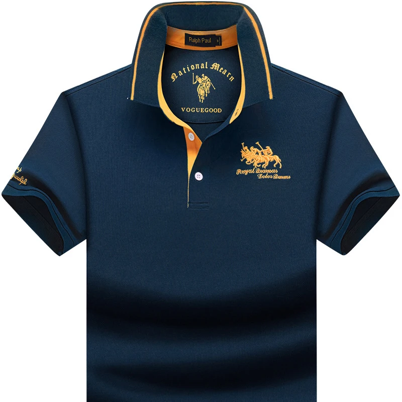 Heren Polo Shirt Korte Mouw T-shirt Zomer Nieuwe Mannen Revers Losse Grote Maat Half Sleeve T-shirt Top Mannen kleding